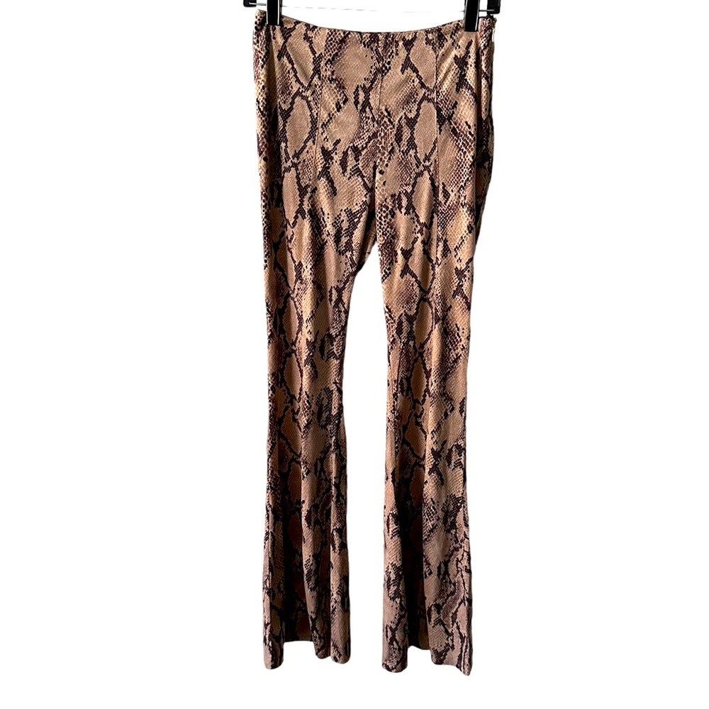 Love, Mar Snake Print Flare Pants size S